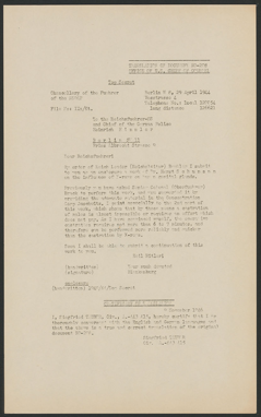 Thumbnail of scanned typewritten page of the English translation of the document